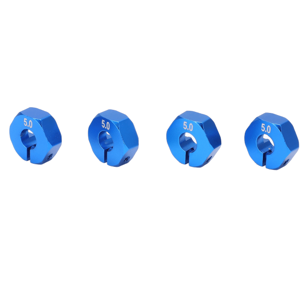 4 stk 12mm hjul sekskant navadapter kombiner kobling med pinner skruer RC bil reservedeler for 1/10 RC bil blå