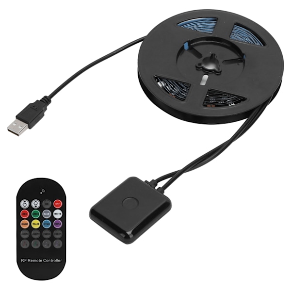 4M RGB lysstribe, farveskiftende USB LED-stribe til TV, soveværelse, vinbar, fest, 5V