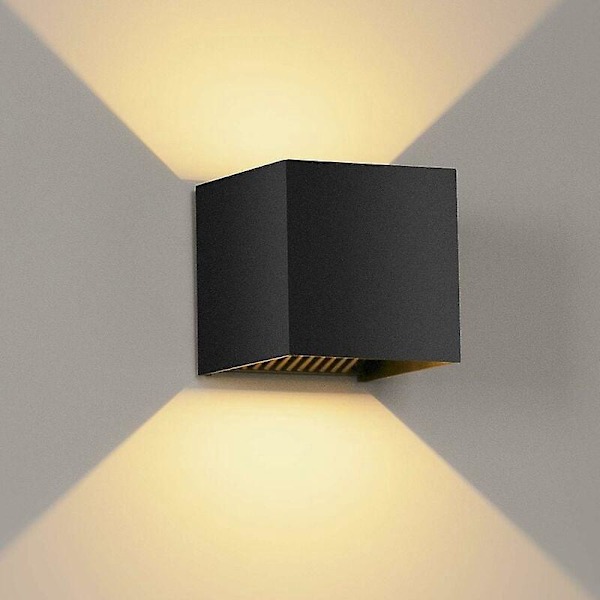 12W Væglamper, 2 stk. 3000K LED Væglampe Udendørs/Indendørs, Justerbar Udendørs Væglampe, Vandtæt IP65 Indendørs Væglampe til Soveværelse Hjem Gang L