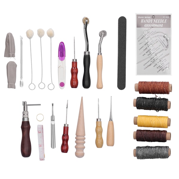 31-osainen nahkatyökalusarja DIY-nahkatyökalut Käsinompelutyökalusarja Ompeutarvikkeet