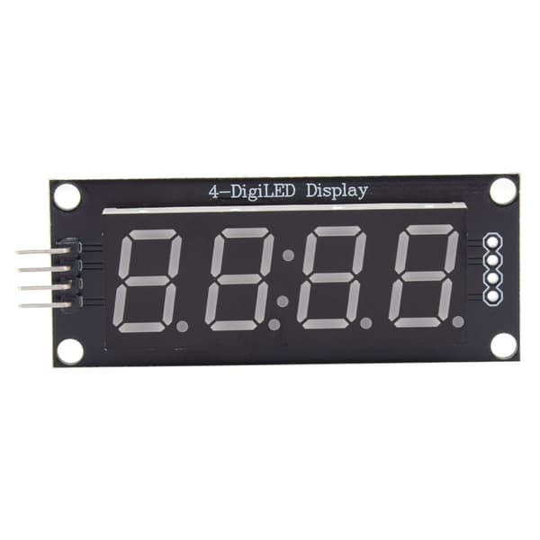 LED-displayrörsmodul 4-siffrig 7-segment passar för Arduino Använd bibliotek TM1637.hGul
