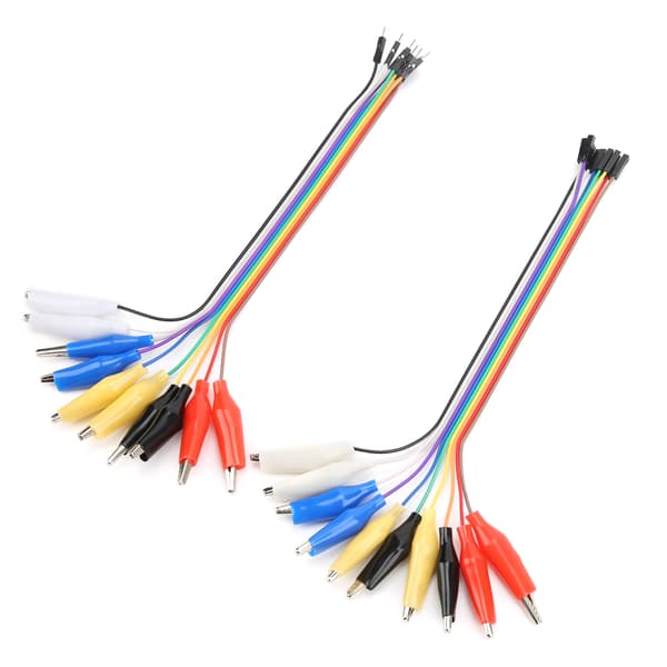 Krokodilleklemme til Jump Wire 20pin Han/Hun Jumper Breadboard Testkabel 20cm