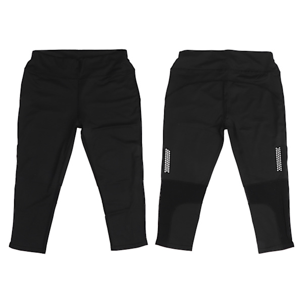 Sport Leggings Højtaljede Yogabukser Mavekontrol Træning Fitness Løbelegging til kvinder BlackM
