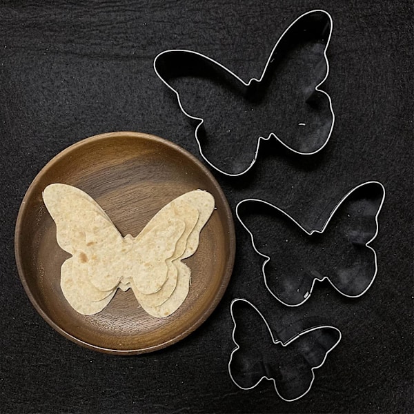 Butterfly Kakformar Set - 4 - för Dekorering av Sockerpasta, Godis och Tårtor