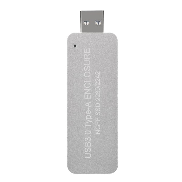 Kannettava U-levyn tyyppinen teleskooppinen USB3.0-liitäntä ulkoinen M.2 NGFF SSD-kotelo (hopea)