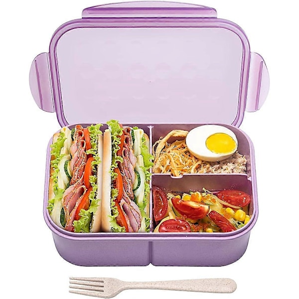 Bento Box, Bento Box Madkasse til Voksne, Ideel Lækagesikker Madkasse, Moms Valg Madkasse til Børn, Ingen BPA'er og Ingen Kemiske Farvestoffer