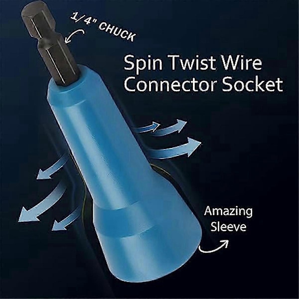 Langanvääntäjä, langanvääntötyökalu, vääntäjä, Spin-Twist -langanliitinkanta 1/4 tuuman istukalla, 2 kpl