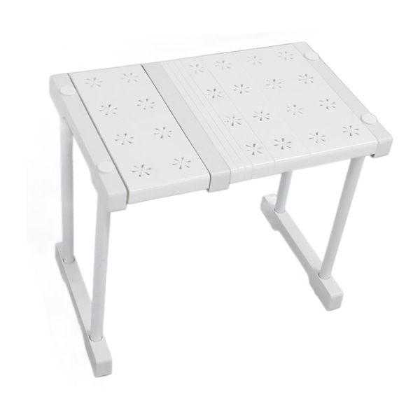 Expanderbar hylla stapelbar 121lb lastbärande avdelare förvaringsställ för garderob skåp längd 27‑38cm / 10.6‑15in