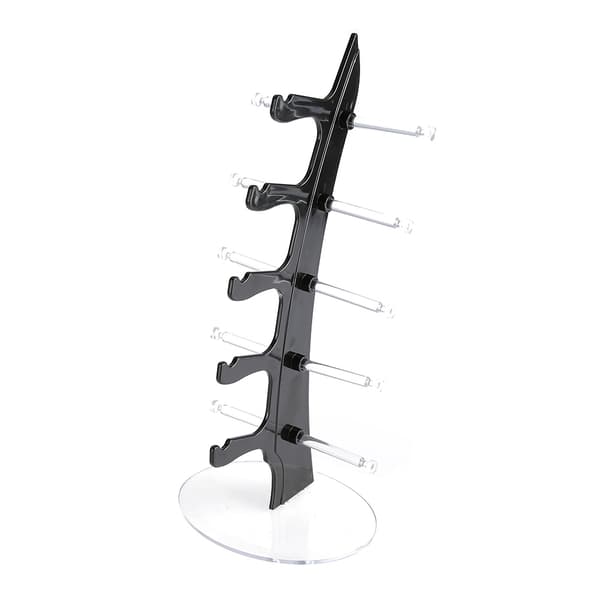 5 Par Plastik Brillehylde Solbriller Display Stand Rack Opbevaringsholder Sort