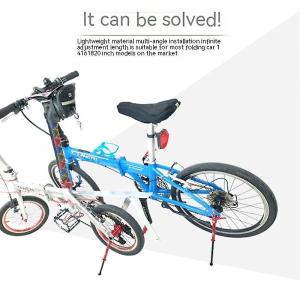 26cm Universal Ställ för Cykel, Halksäker, Bakre Montering, Sidostöd för Landsvägscyklar, Passar Barn och Vuxna