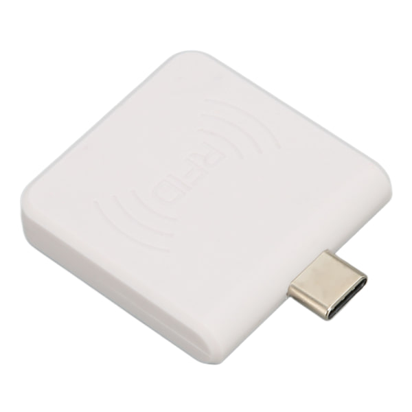 RFID ID Mobiltelefon Kortläsare Typ C Gränssnitt 125Khz Bärbar Smart Card Reader Vit