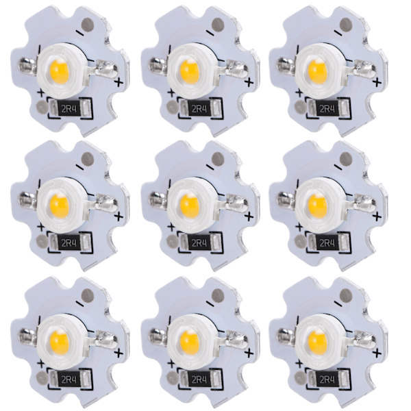 25 kpl 5V LED-sirua 200LM 3W suuritehoinen LED-lamppuhelmet DIY-valaistuslaitteisiin Keltainen valo 588-590NM