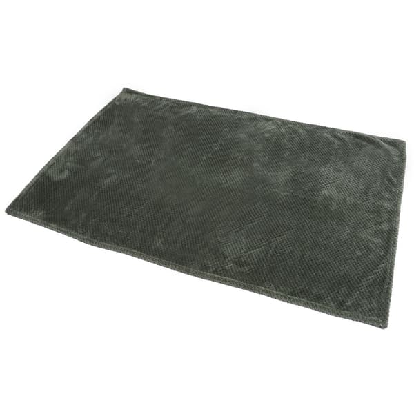 Tykt blødt polyesterfiber aircondition tæppe til sofa soveværelse sengetøj militærgrøn 70x100cm
