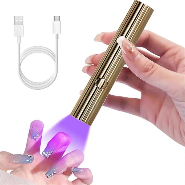 Mini UV LED -kynsilamppu 3W, kannettava nopea kynsienkuivauslamppu, kulta