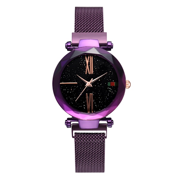 Mesh watch Starry Sky kellotaulukuvioinen naisten watch (violetti)