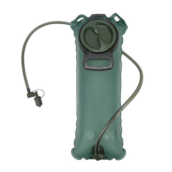Utomhus Cykel Vattenblåsa Bärbar Tjock TPU Vatten Hydrering Pack för Resor Bergsklättring OD Grön 3L