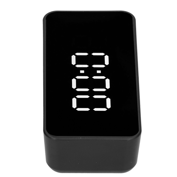 LED digital väckarklocka med temperaturdisplay Automatisk ljuskänsla USB spegelklocka Svart