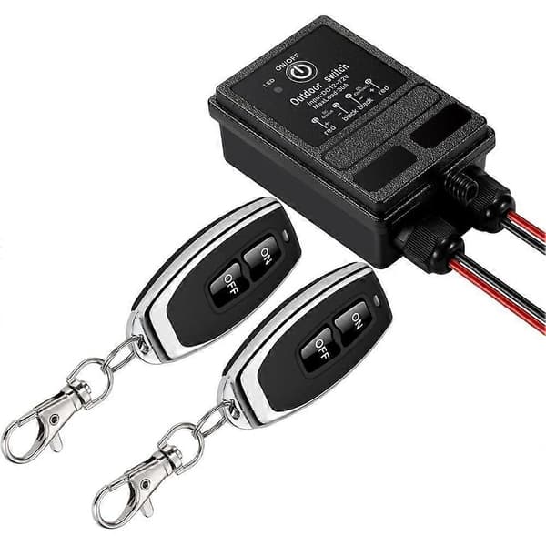 Wireless Relay Switch 12V Remote Control Switch DC12V/24V/48V/72V 30A Relay with 100M Long Range for Anti-theft Alarm