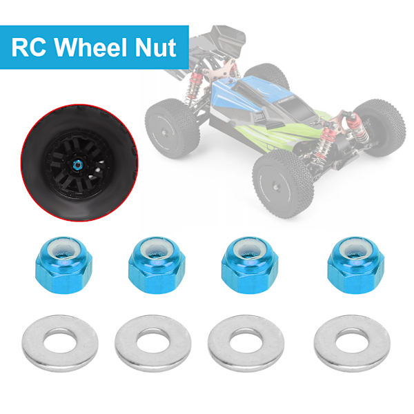 Hjulmutterlås för wltoys 1/14 144001 RC-bil Uppgraderingstillbehör Blå A949-49R