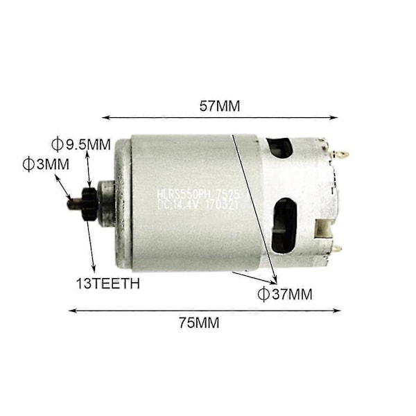 14.4V/13 Tänder Motor Ersättningsmotor kompatibel med GSR14.4-2-LI PSR 14,4 Li-2 PSR14.4LI-2 PSR1440LI-2 14, Borrmaskin