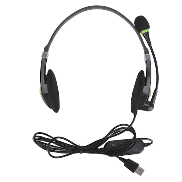 SY440MV Headset med ledning 3,5 mm/USB Kundeservice Over Ear-hovedtelefoner med støjreducerende mikrofonUSB