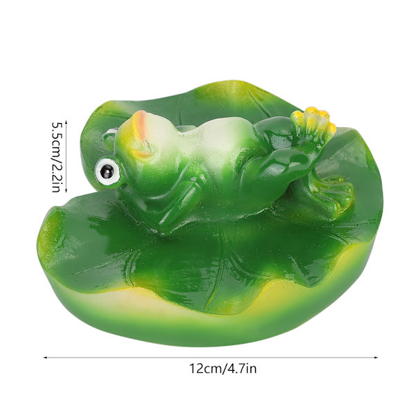 Simulert kunstig flytende vannlilje blad frosk amimal dam fisketank dekorasjon