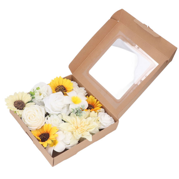 Konstgjorda blommor kombination låda set falska blommor för DIY bröllop fest heminredning rekvisita LH001