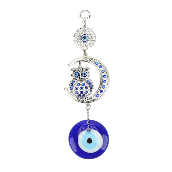Onda öga hänge natt uggla måne färgad glasyr legering utsökta färger elegant stil locka rikedom onda ögat dekor