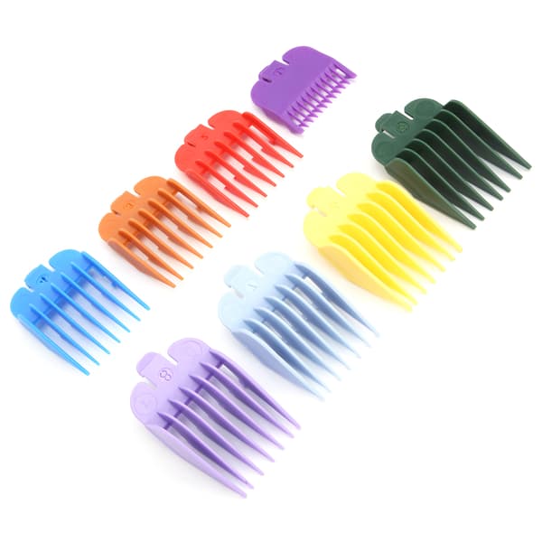 8PCS Guide Comb Set Färgglada ersättningsfästen Skärskydd för hårklippare Trimmer