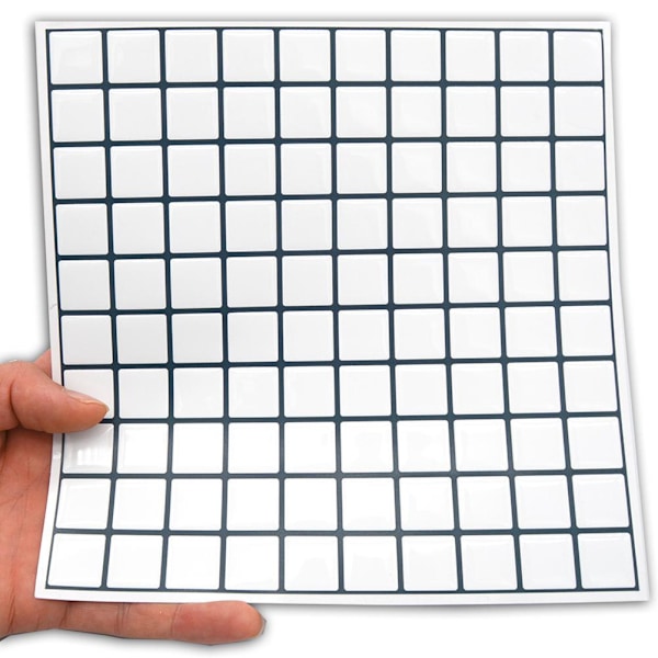 5 stk. 3D mosaik flisesklistermærker DIY vandtæt PVC selvklæbende vægfliser klistermærker til hjemmekøkken