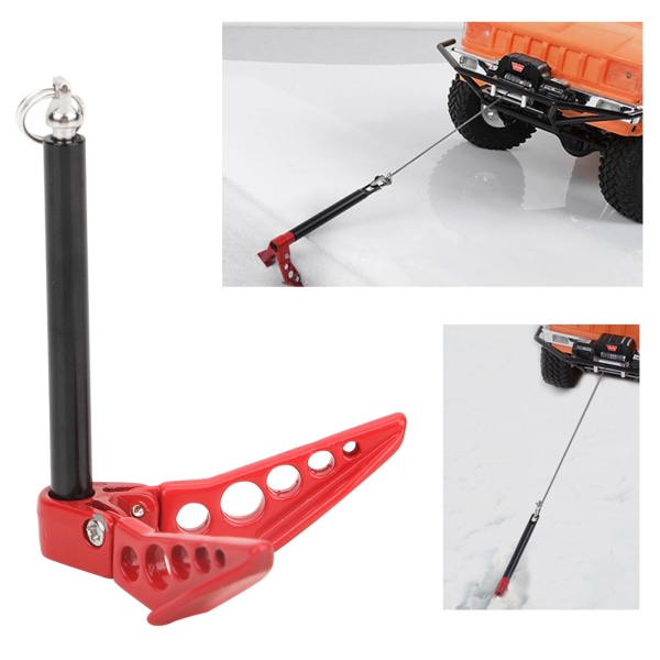 1/10 RC Crawler Car Metal Uppfällbar ankarvinsch Jordslipningsverktyg Passar för Axial SCX10 D90 CC01