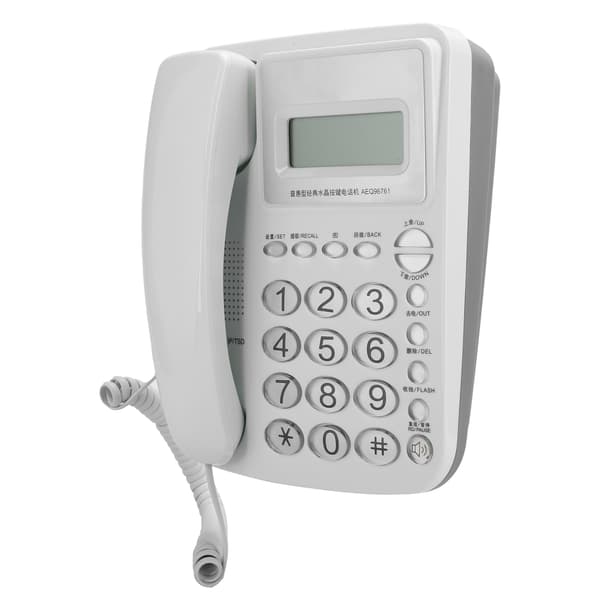 AEQ96761 Kristallknappar Hushållskontor Hemtelefon Fast utrustning Vit