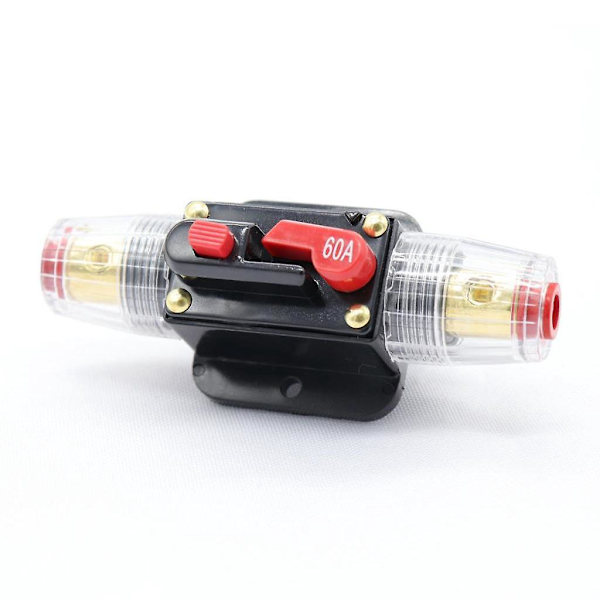 2 x 12V Bil Audio AGU Sikringsholder 4-8 AWG Inline Strømafbryder Beskyttelse 60A--