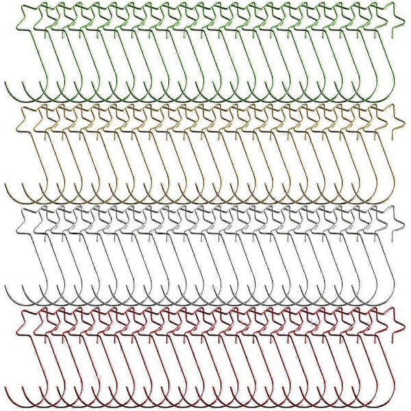 Til ophængningsløsninger og elegante metalkroge i sjove stjernedesigns (20 stk., sølv)