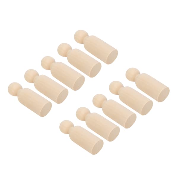10 st 75 mm Måla Själv Dockor Trä Barn Målningsfigur Leksak Hantverk