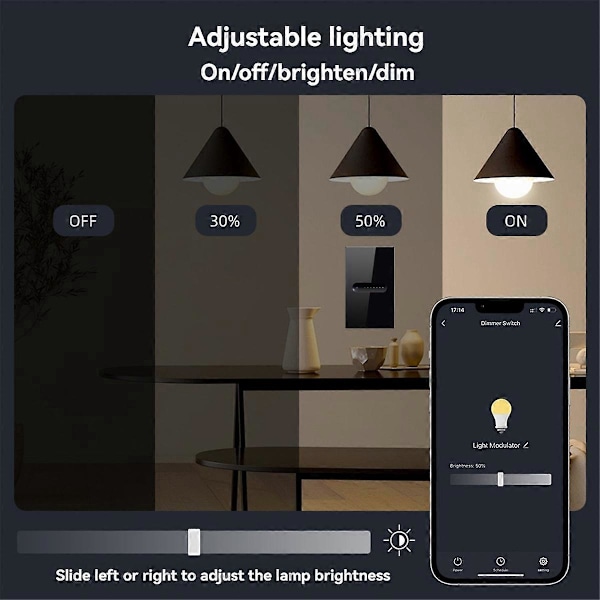 Tuya ZigBee Älykäs Seinään Asennettava Kosketusvalon Himmennin Kytkin US Himmennin Kytkin 2P