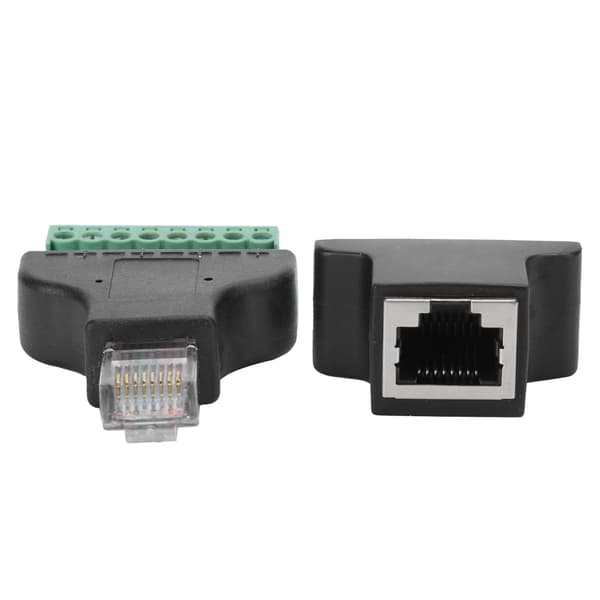 2 kpl RJ45 Naaras Uros Ruuviliitin 8 Pin CCTV Digitaalinen DVR-sovitinliitin