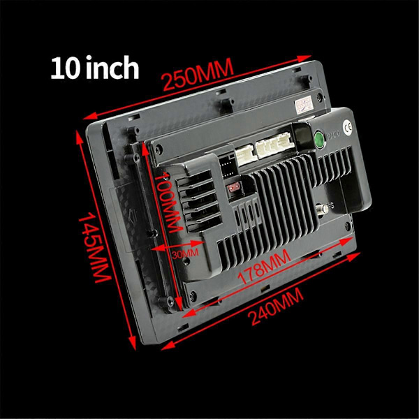 2 Din 10 Tum Pekskärm Bilradio GPS WiFi Bluetooth Backkamera