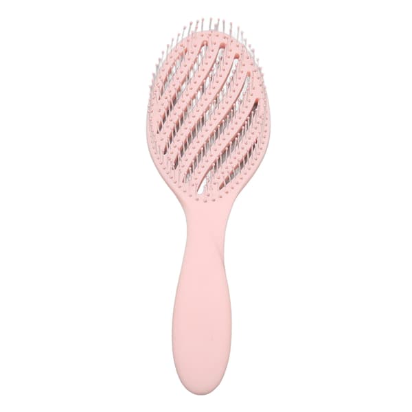 4 stk. buet ventileret hårbørste professionel blød nål udredningsbørste til hurtigere føntørring styling pink