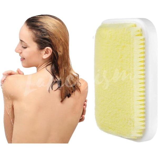 Väggmonterad Ryggskrubbare, Stor Exfolierande Borste för Dusch, Duschbad Skrubbborste Handsfree Ryggborste & Kroppsskrubbare