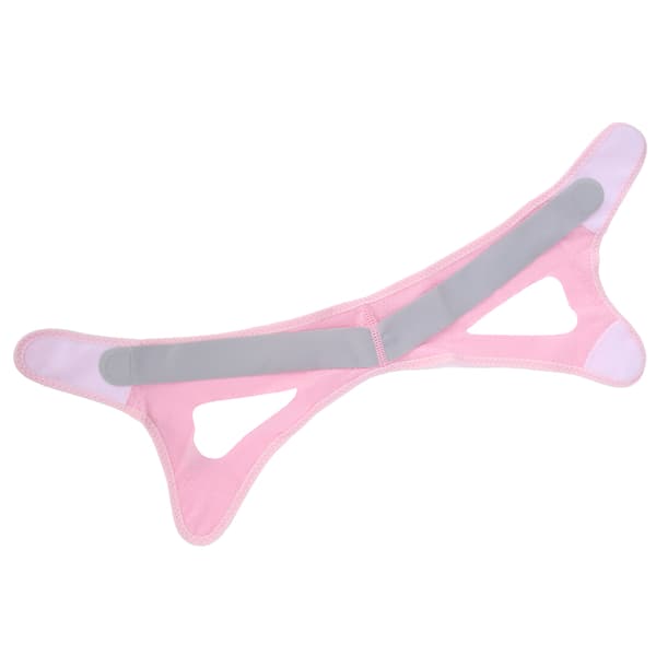 Forhindre munnpusting ansiktslankende stropp dobbelthake-reduserende V-ansiktslankende belte (rosa)L