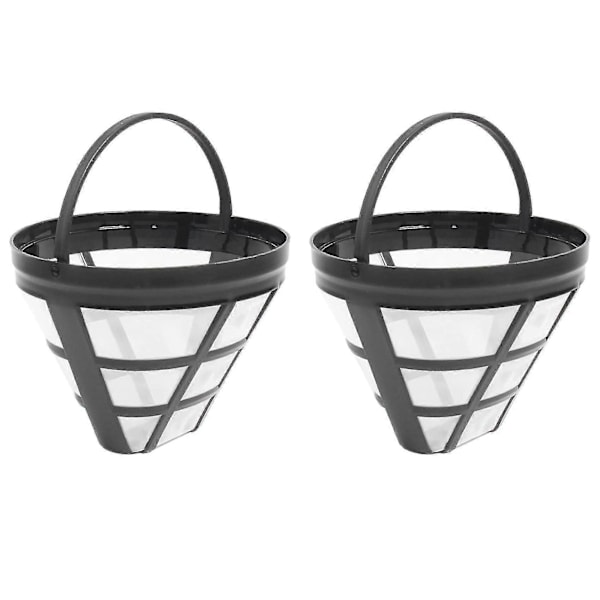 Ninja Kaffetrakter Filter - 2 Pakning Gjenbrukbare Kurvfiltre (Nr. 4) for 8-12 Kopp Drypp Kaffetraktere