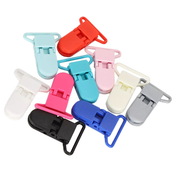 10 st hängslen clips nylon material färgglada fix låsning anknäbb sling clip med spänne