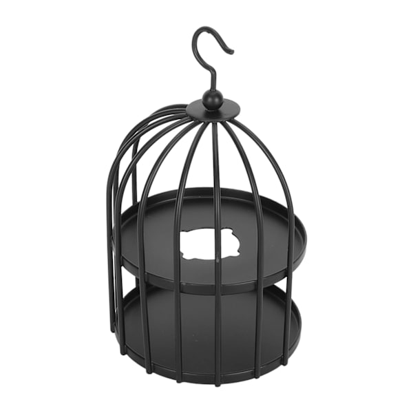 Voksforsegling Varmere Svart Fuglebur Stil Hengekrok Sterk Metall Dekorativ Forsegling Voksovn for DIY Crafts Svart