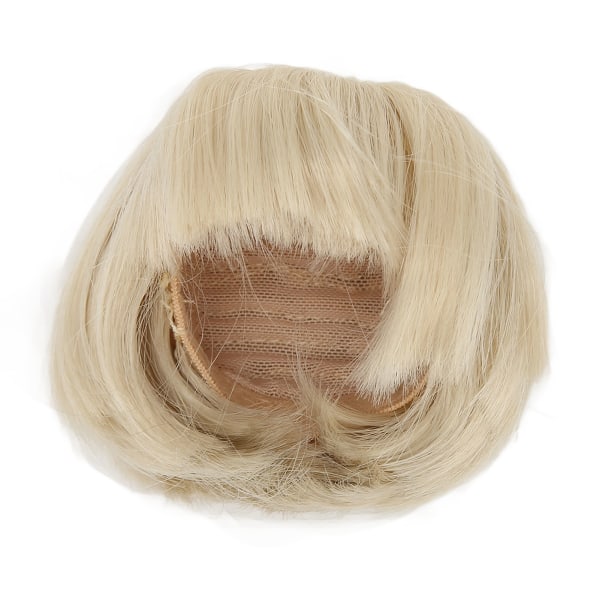 Nuken peruukki hiukset otsatukkailla Doll Soft joustavat lyhyet suorat hiukset 1/6 6,1-6,7 tuuman nukke Matcha Greenille