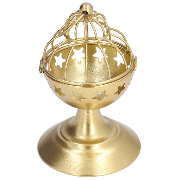 Guld Lysestage Fuglebur Stil Premium Metal Robust Holdbar Bred Anvendelse Nem Rengøring Votivholder Type A