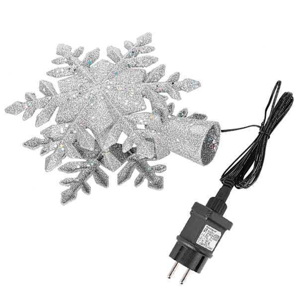 LED-lumikideprojektorilamppu, hopeinen joulukuusi, pyörivä lumimyrskykoristevalot, EU-pistoke, 220 V