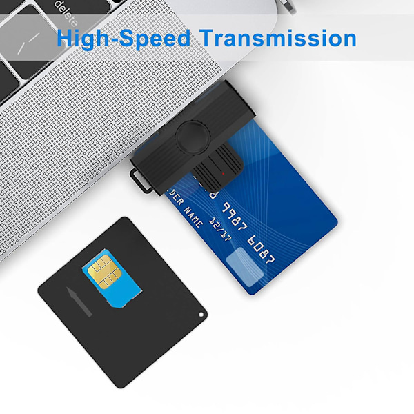 Usb Smart Card Reader Smart Card/sim/id/ Kort Smart Card Reader Adapter kompatibel med Android Telefoner Pc Compu-1