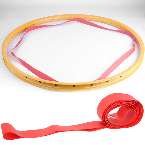 PVC Cykel Inder Tube Dæk Mountain Bike Beskyttelse Pad Liner Cykel Dæk Fælg Tape (Rød 27,5 tommer)