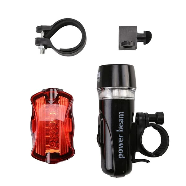 2 STK 5LED Lyssett Sykkel Frontlykt og Baklykt Kit med Festesete